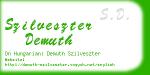 szilveszter demuth business card